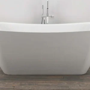 Vasca Da Bagno Free Standing Rettangolare Acrilico Bianco Lucido 180 x 83 x 72cm