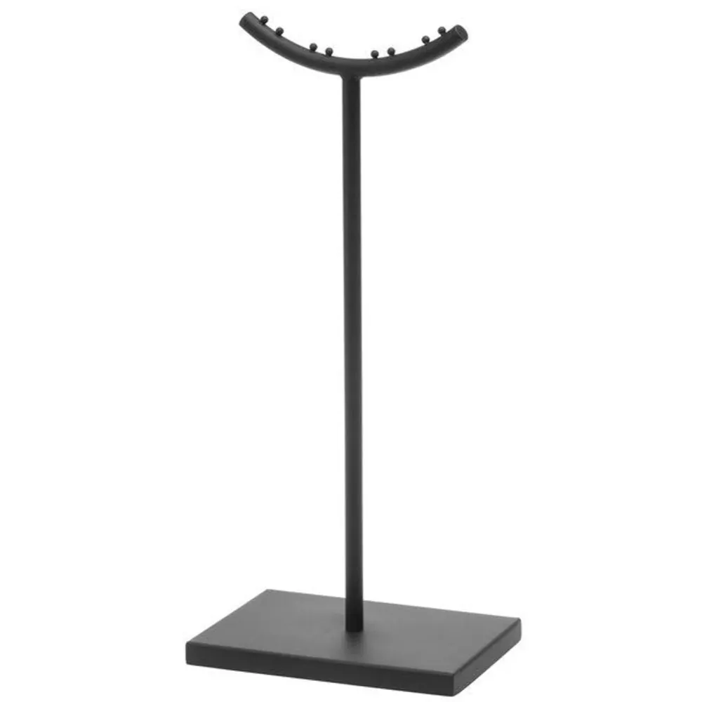 Set 4 Pezzi Accessori per Camino con Supporto Stand Ferro Battuto Nero