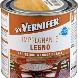 Arexons Impregnante all'Acqua per Legno VERNIFER Noce Chiaro Barattolo da 500 ml