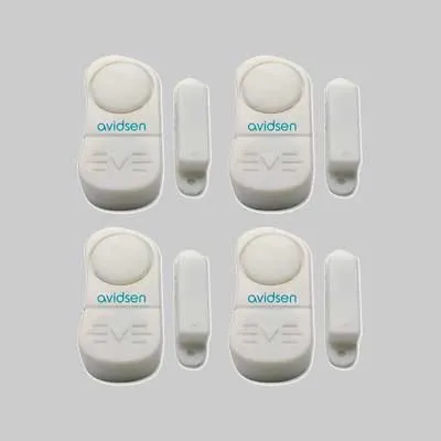 Kit 4 Mini Allarmi Contatto Magnetico