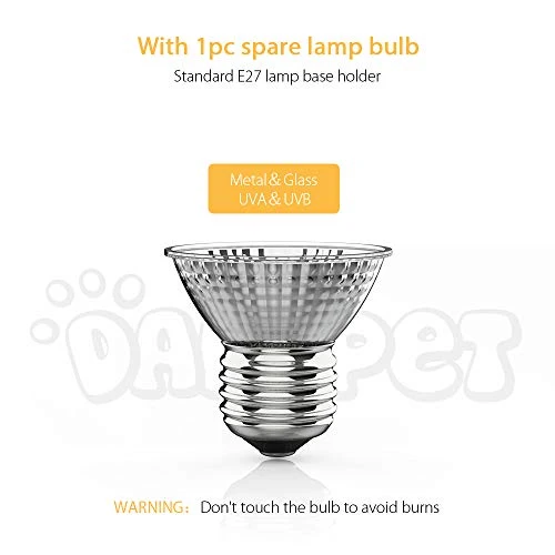 DADYPET Tartaruga Illuminazione, Lampada Alogena Calore Retroilluminazione...