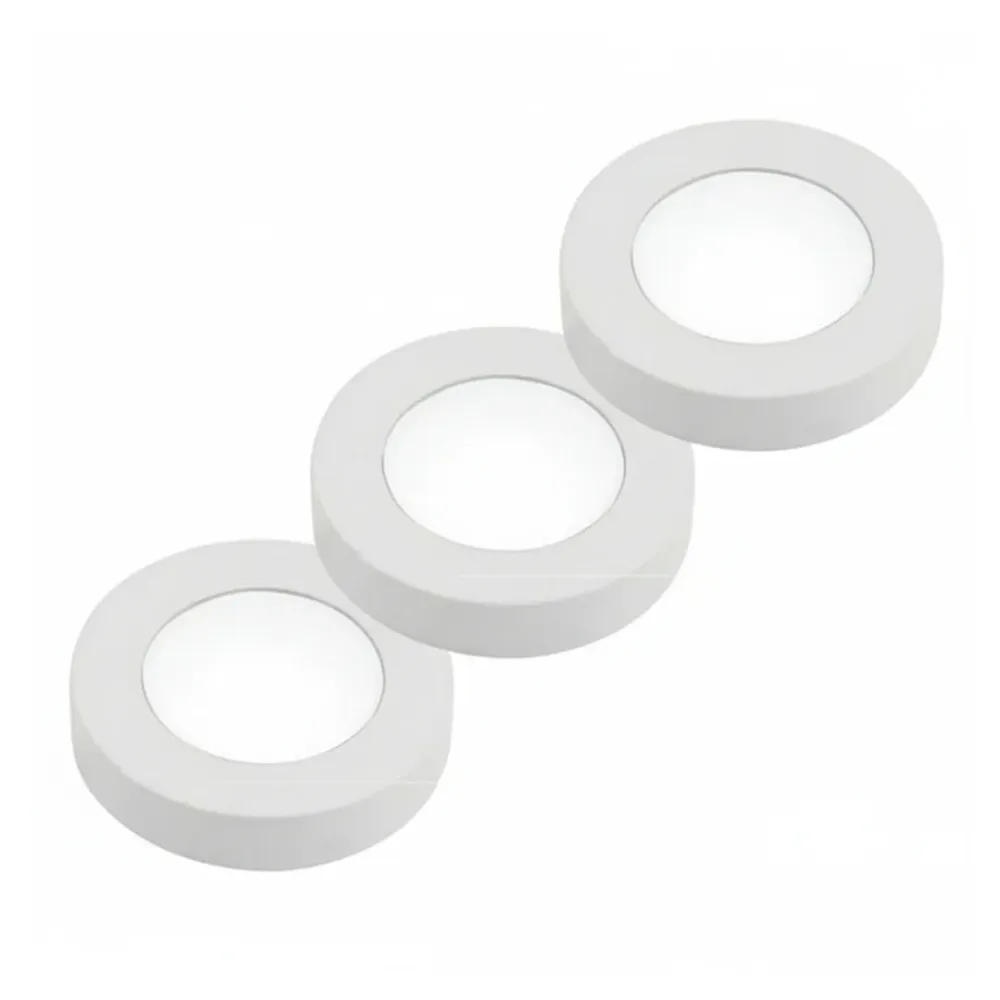 LED-BLITZ-R3 kit 3pz faretti led 3x5w 3x350lm 4000k finitura bianca Intec