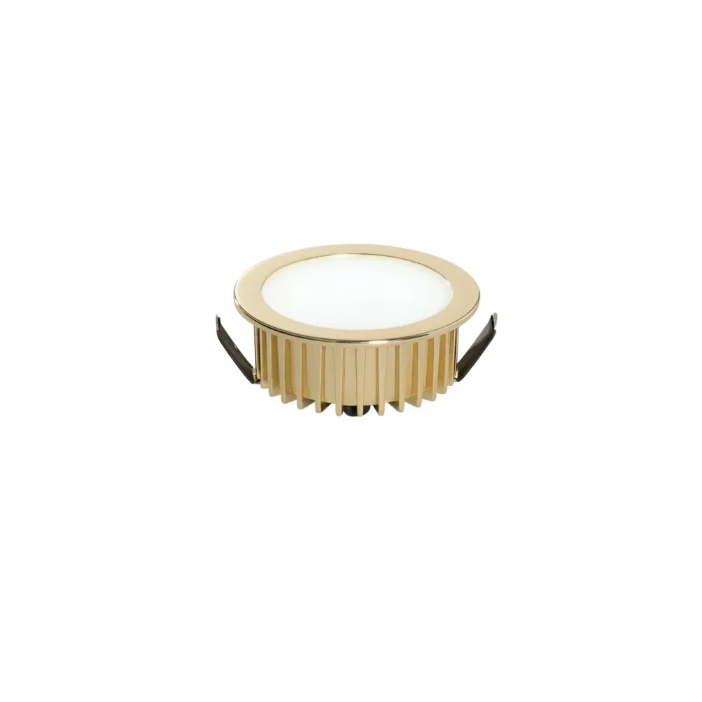 Faretto ad incasso LED FUSION alluminio oro con driver integrato 5W 4000K (luce naturale)