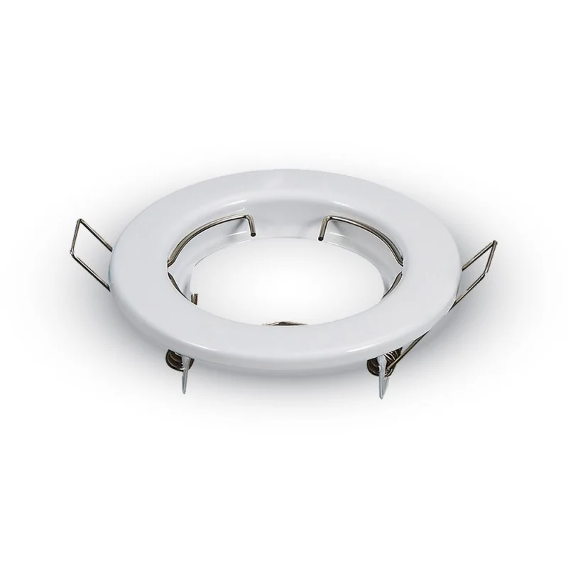 SKU 3584 VT-778-WH V-TAC Portafaretto LED da Incasso Rotondo GU10 e GU5.3 (MR16) Colore Bianco (Box 2 Pezzi)