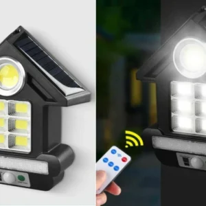 Faro solare con pannello faretto sensore di movimento 81 led cob cl-s180