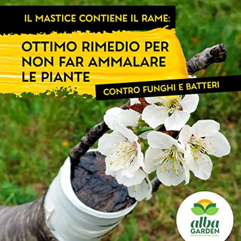 Albagarden - Mastice Per Innesti E Potature ++ Con Rame ++ Antibatterico Pasta Cicatrizzante Curativa Per Ferite Piante Al...