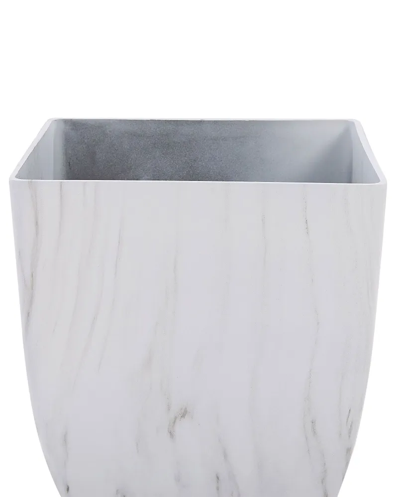 Set 2 Plant Pots 28 x 28 x 34 cm Marble Effect MIRO