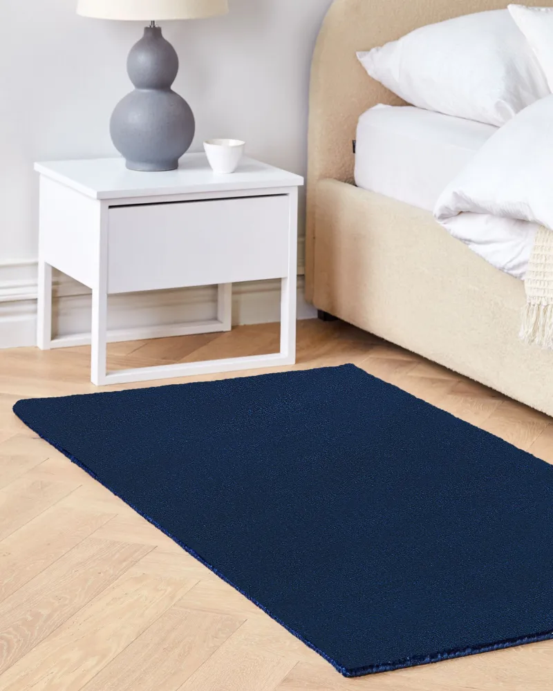Tappeto viscosa blu cupo 80 x 150 cm GESI II