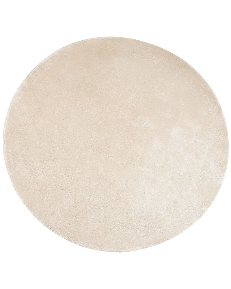 Tappeto viscosa nocciola chiaro ⌀ 140 cm GESI II