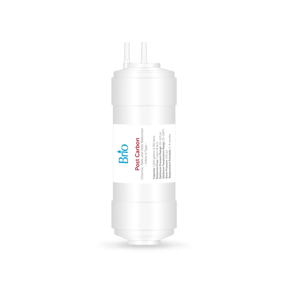 Cartuccia Filtrante Professionale Brio 6" Post Carbonio Inline 1/4" U-Type Filter