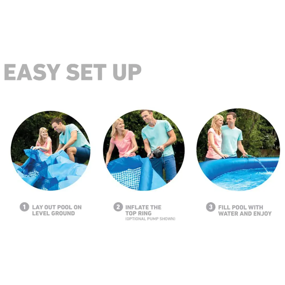 Intex Piscina Semplice Set con Sistema di Filtro 457x84 cm per Pompa da 10 m³/h
