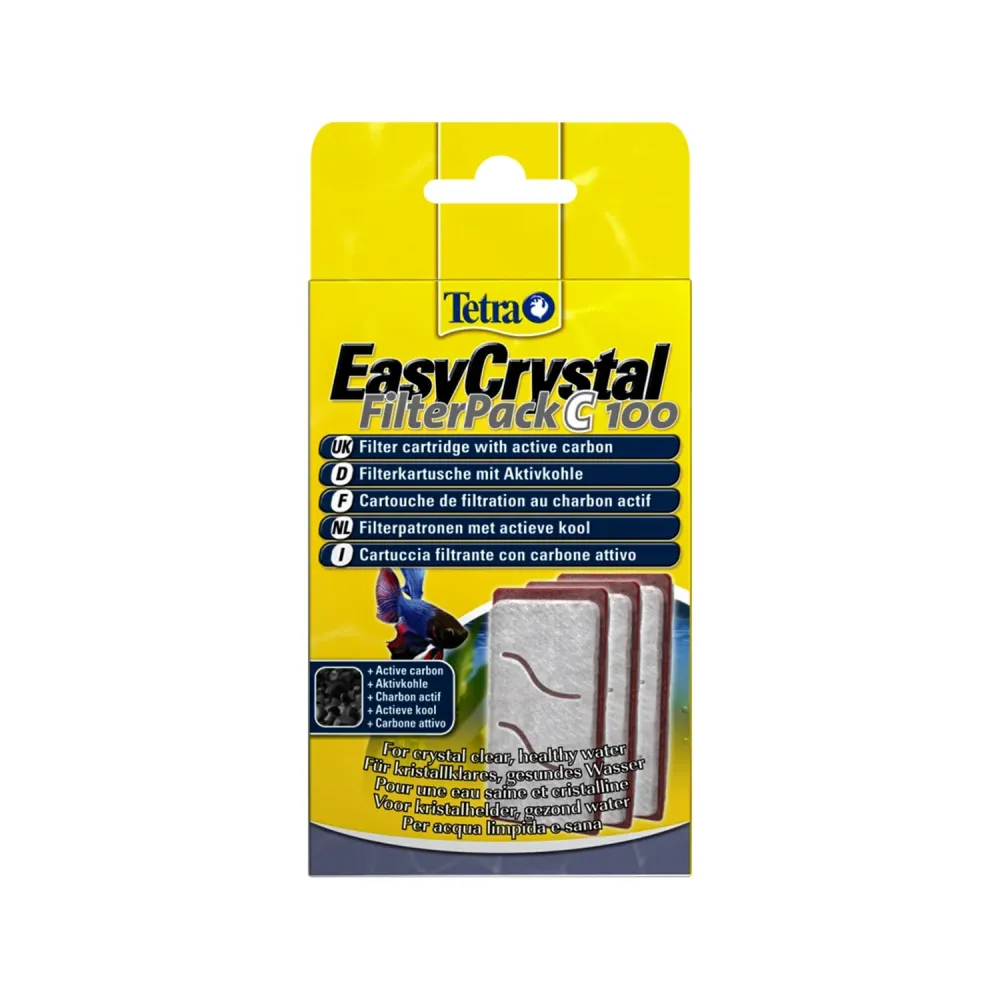 Sabbia Silicea Tetra FilterPack C 100 Ricambio per filtri interni EasyCrystal con Carbone Attivo
