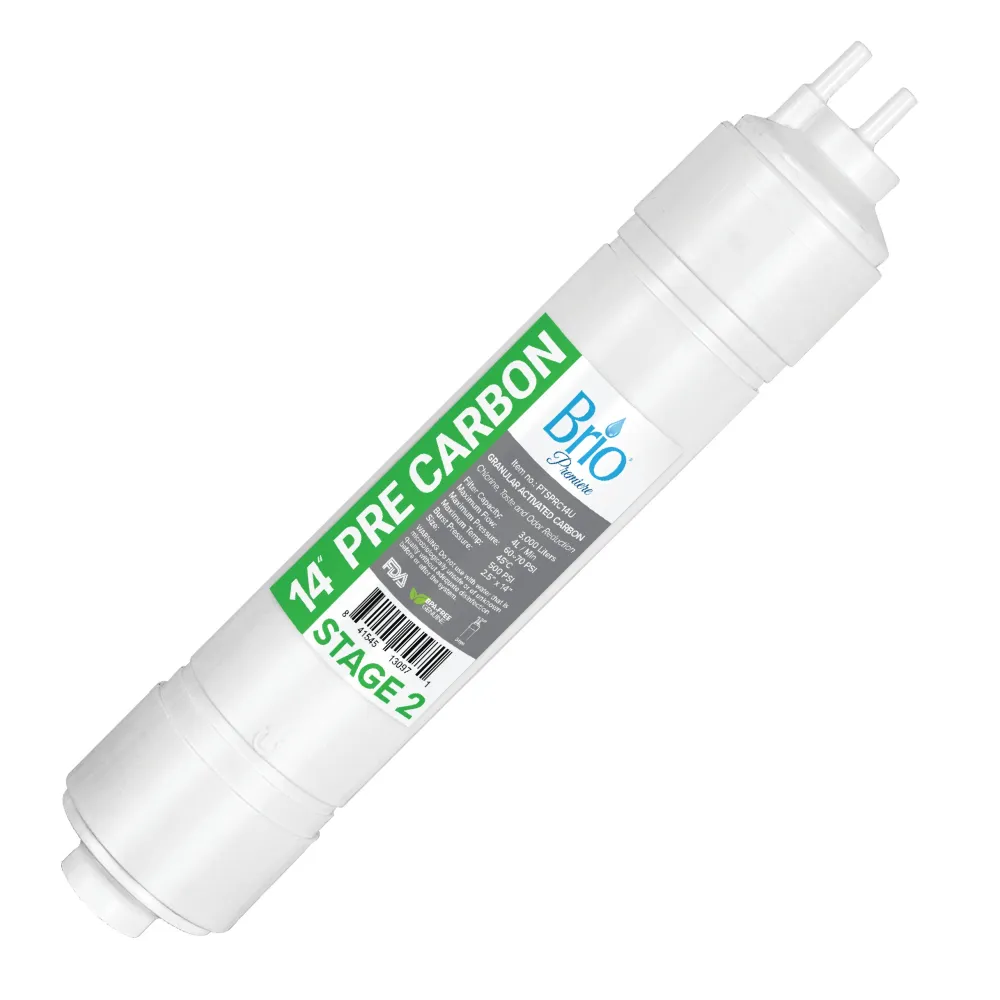 Set Cartucce Sostitutive Brio U-Type Pre-Carbon Filter, 2.5" x 11"