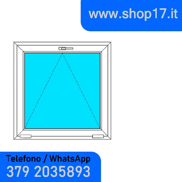 cm 100 x 80 - Finestra pvc bianca vasistas (L 1000 x H 800 mm - cm 100x80)