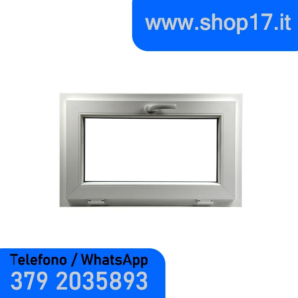 cm 100 x 80 - Finestra pvc bianca vasistas (L 1000 x H 800 mm - cm 100x80)