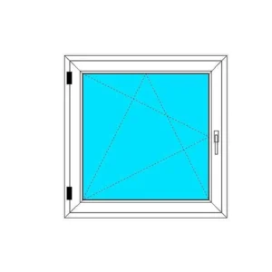 OFFERTA - cm 80 x 50 - Finestra pvc bianca 1 anta - economica (L 800 x H 500 mm)