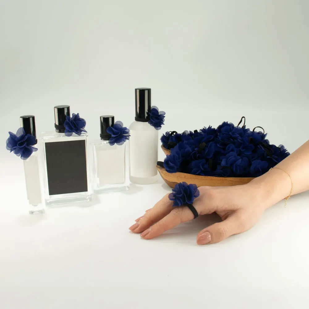 Anelli diffusori chiffon profumato - Blu navy