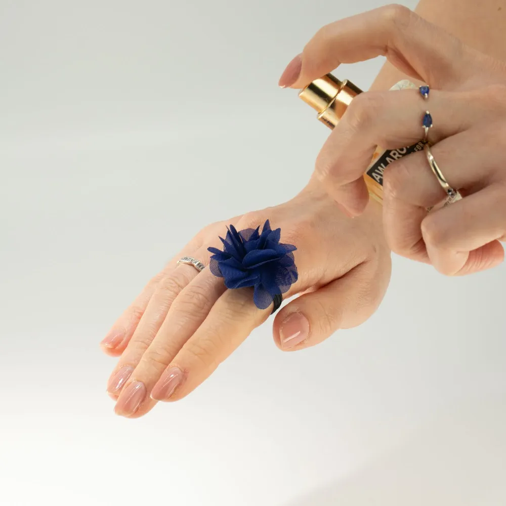 Anelli diffusori chiffon profumato - Blu navy