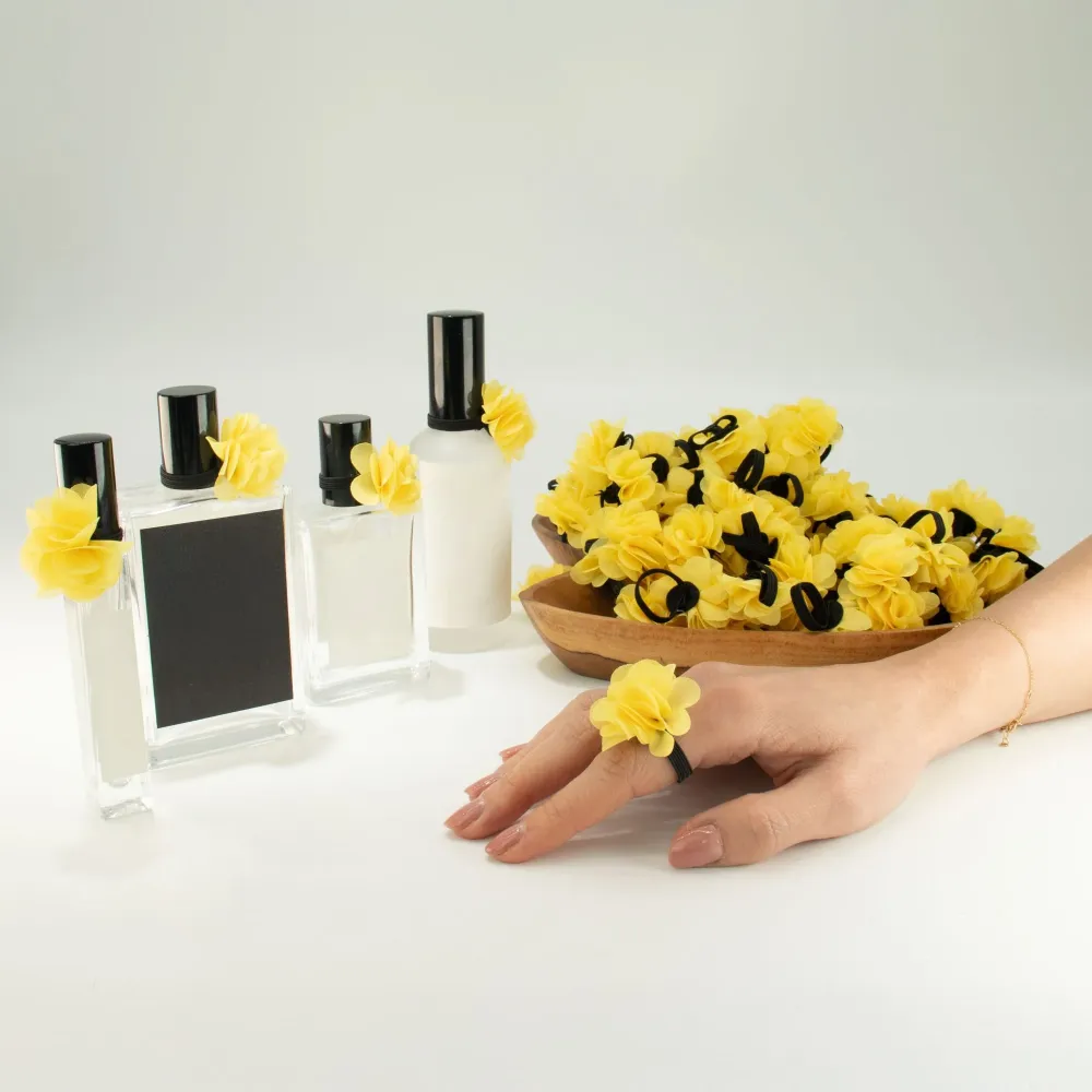 Anelli diffusori chiffon profumato - Giallo