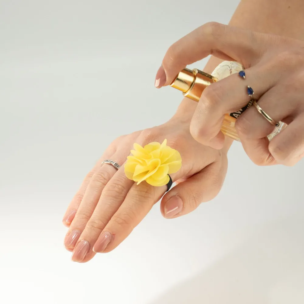 Anelli diffusori chiffon profumato - Giallo