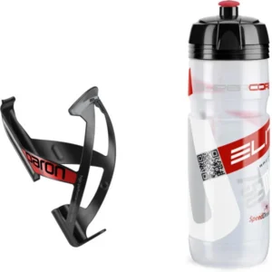 Paron Flaschenhalter & Supercorsa Trinkflasche - schwarz/rot