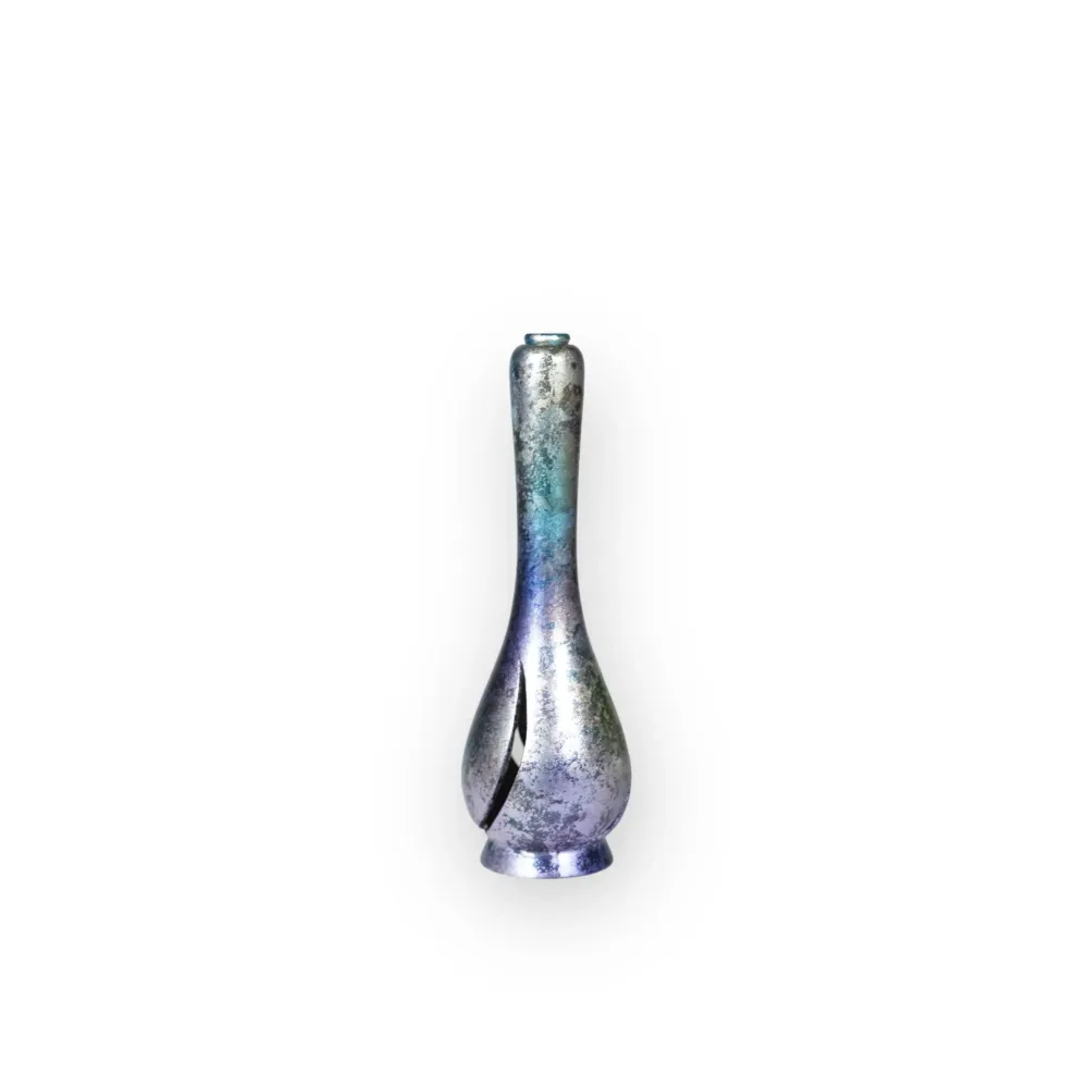 Vaso fiorito di fiore / blu di lancio di cera