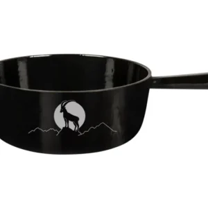 STÖCKLI fonduta di formaggio caquelon Classic Capricorn 22 nero induzione 2,4 l ø 22 cm
