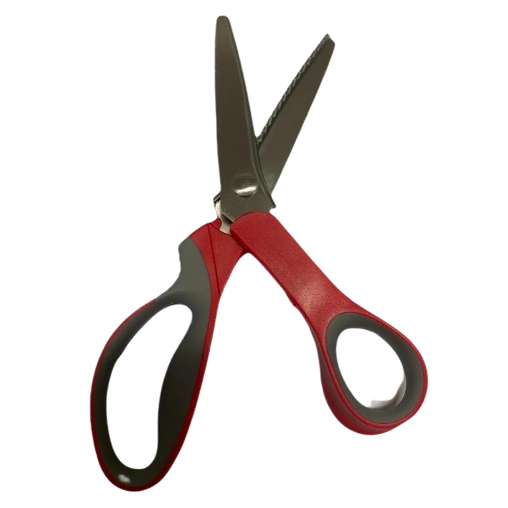 FORBICE ZIG ZAG PROFESSIONALE FORBICE PER TESSUTO PER LA STOFFA CUCINA ACCIAIO RESISTENTE, RICAMO, SARTORIA.