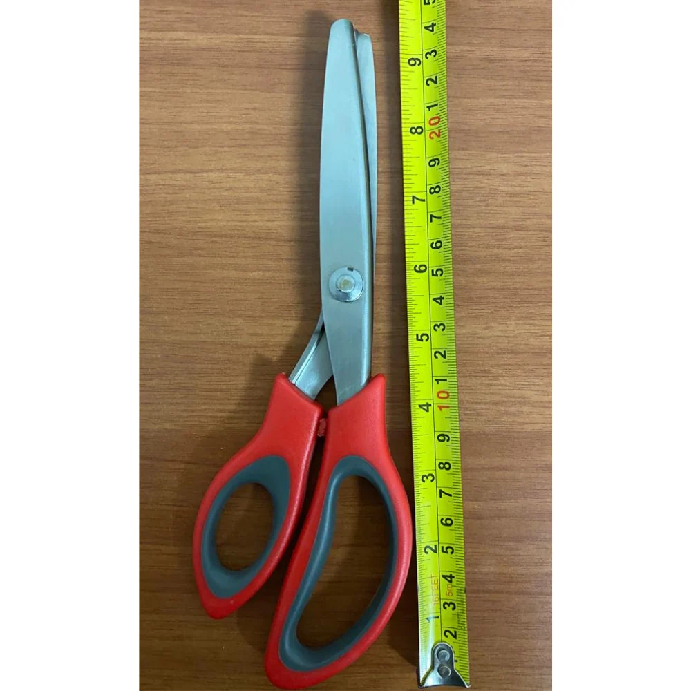 FORBICE ZIG ZAG PROFESSIONALE FORBICE PER TESSUTO PER LA STOFFA CUCINA ACCIAIO RESISTENTE, RICAMO, SARTORIA.