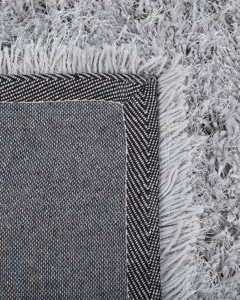 Tappeto shaggy rettangolare grigio palese 160 x 230 cm CIDE