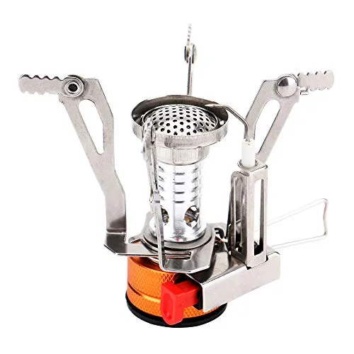 Reehut Fornello da Campeggio Ultraleggero, Portatile, Arancio - 1 Pezzo