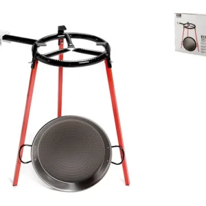 FORNELLONE TREPPIEDI VAELLO CON PAELLERA FERRO DA 38CM
