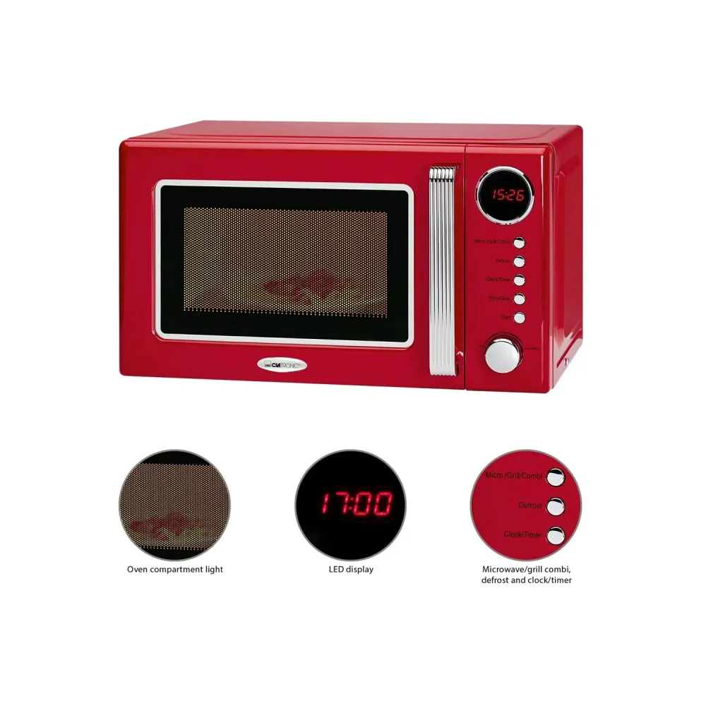 Forno Microonde Rock da 20L 1000w Rosso MWG 790