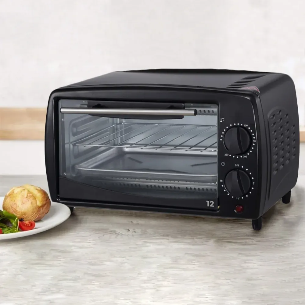 Forno Fornetto Elettrico Nero Capacità 12 Litri Potenza 650 Watt Funzione Timer