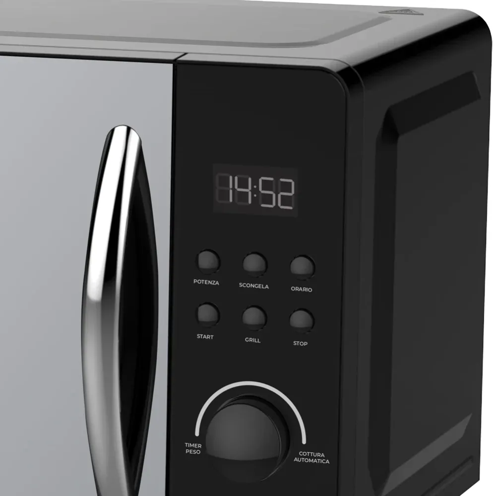 Forno Fornetto Microonde Nero Elettrico Capacità 20 Litri Potenza 800 Watt