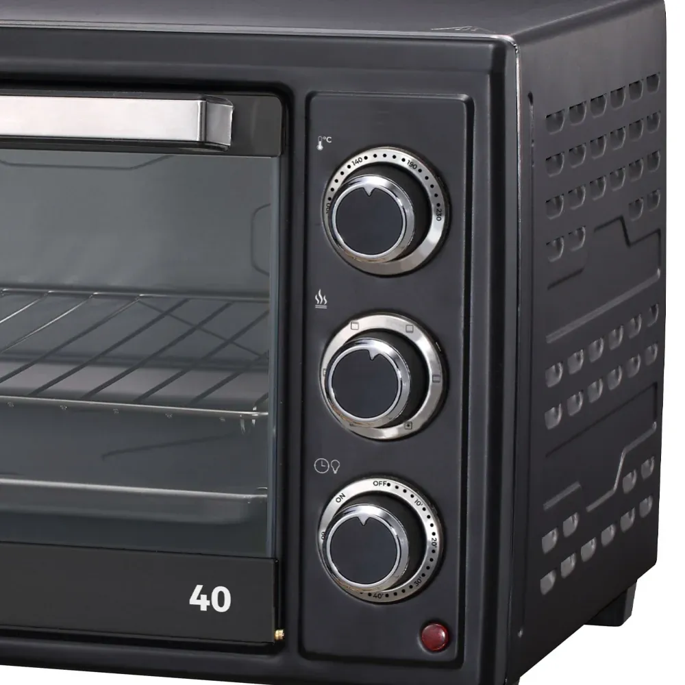 Forno Fornetto Ventilato Nero Capacità 40 Litri Potenza 1500 Watt Funzione Timer
