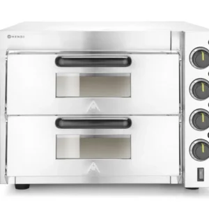 HENDI - Forno per pizza compatto 2 camere, Silver
