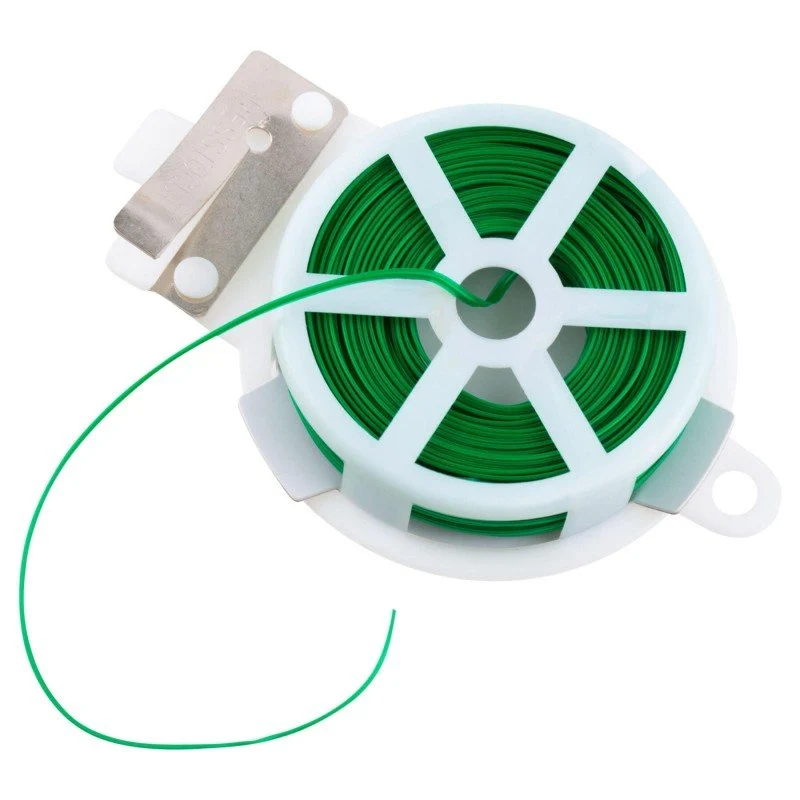 Bobina piattina plastificata verde 50mt