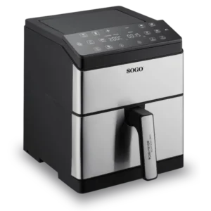 Friggitrice ad aria 8 L 1800W con display touch 12 programmi doppia resistenza e interno metallo Sogo