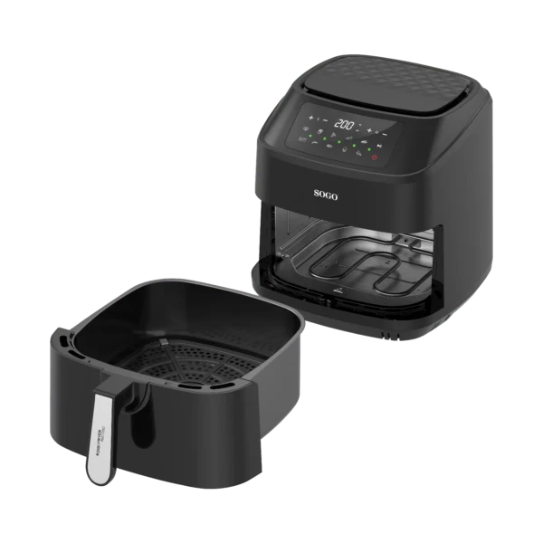 Friggitrice ad aria 7,5 L 2150W con pannello touch LED 10 programmi e timer 60 min Sogo