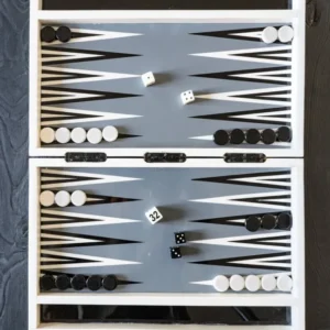 Backgammon resina bianca e nera