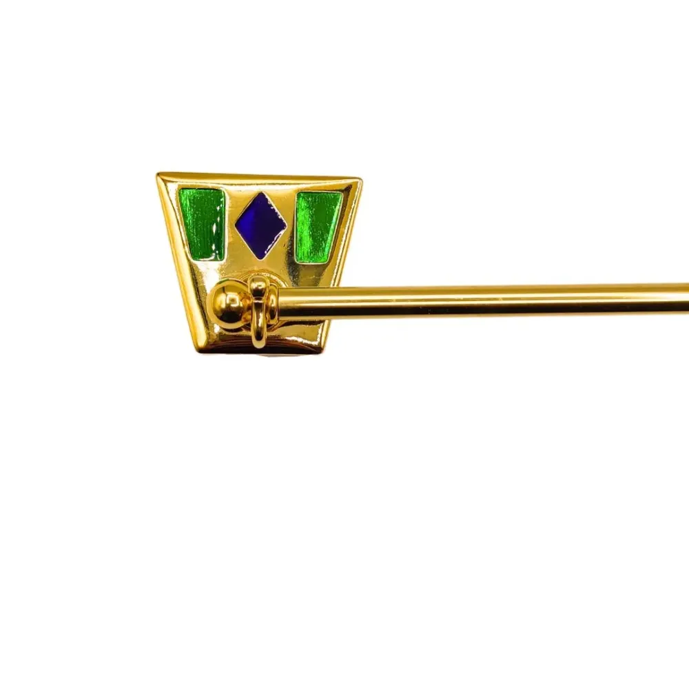 Ganci per Bastoni Tende Adesivi (confezione 2 pezzi) con Inserti di Fissaggio - Elegante con Decorazioni Finitura Lucida