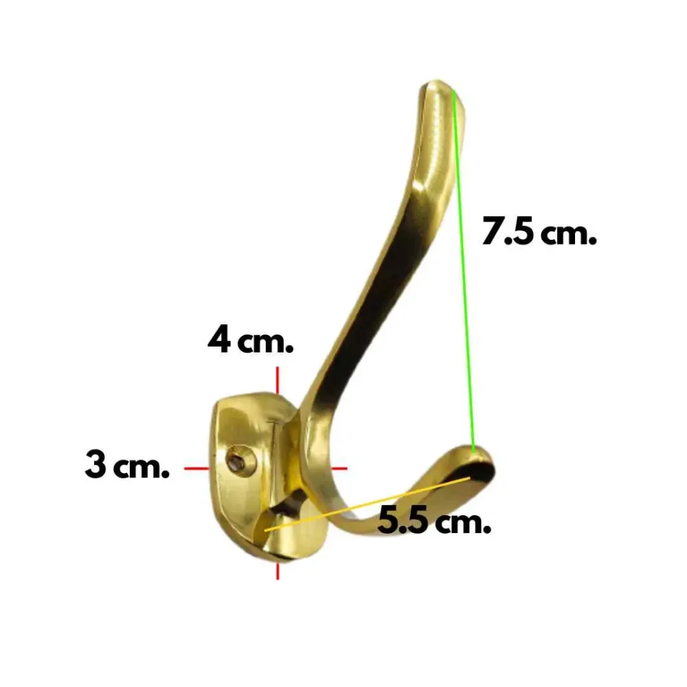 Gancio appendiabiti ottone inossidabile