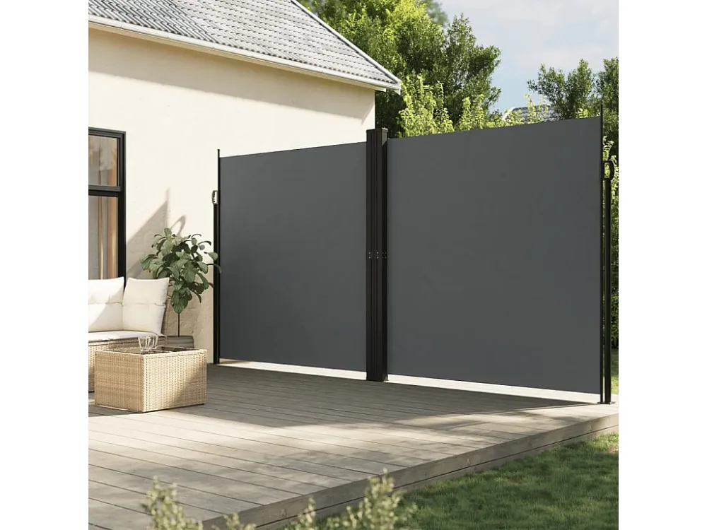 Gazebo Piegevole Tenda laterale retrattile antracite 220x600 cm