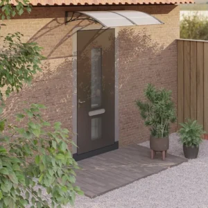 Gazebo Piegevole Tendalino per porta Nero 150x100 Policarbonato