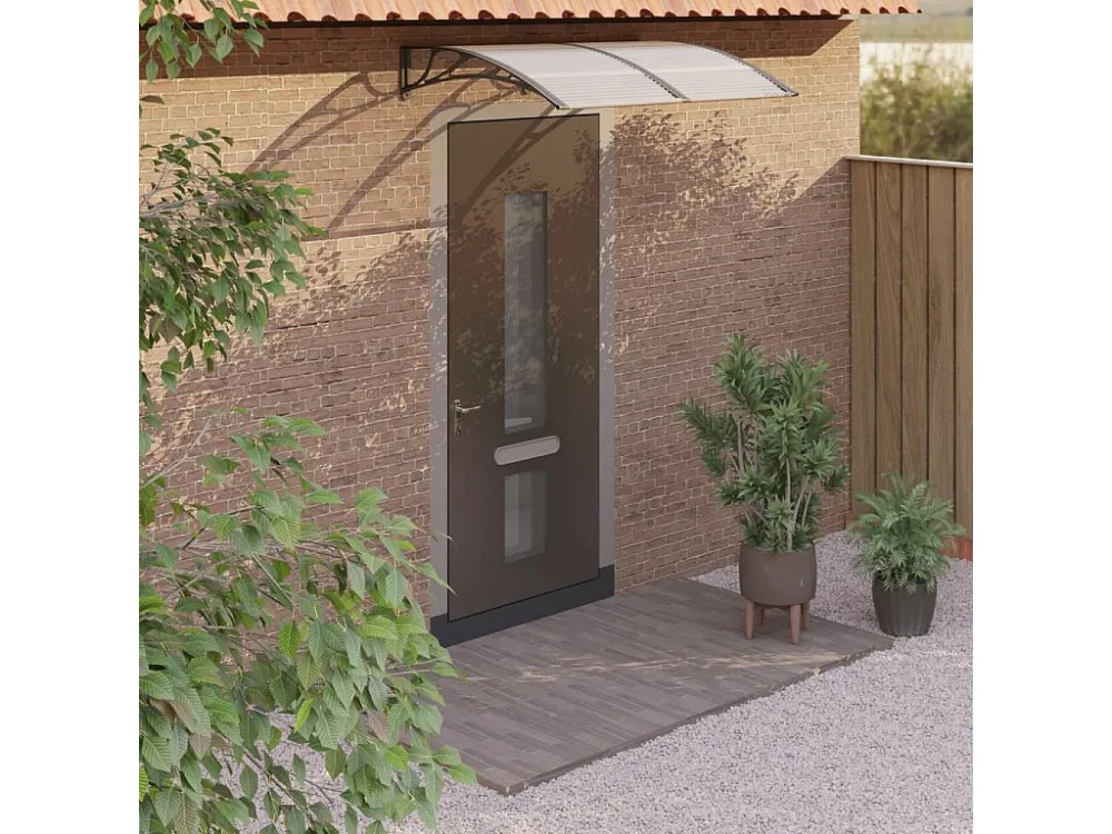 Gazebo Piegevole Tendalino per porta Nero 150x100 Policarbonato