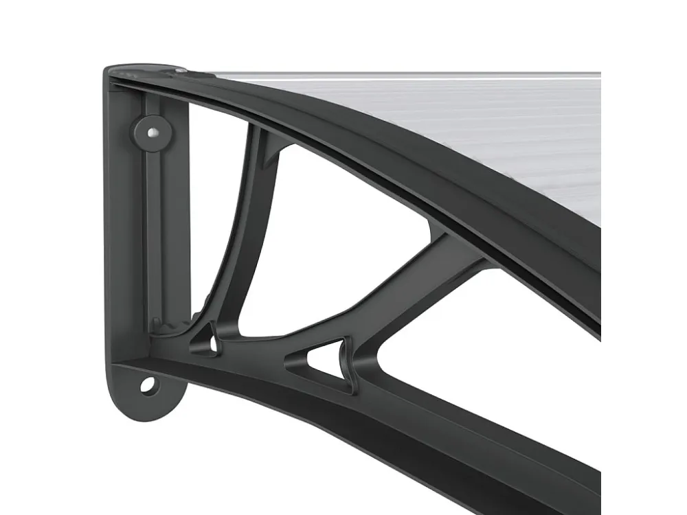 Gazebo Piegevole Tendalino per porta Nero 150x100 Policarbonato