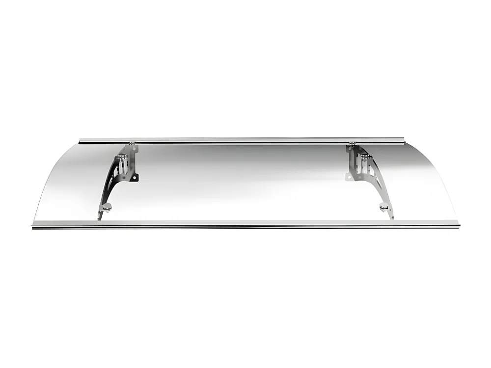 Pensilina dritta NEONA alluminio - 120x90x15 cm con Montaggio Rapido