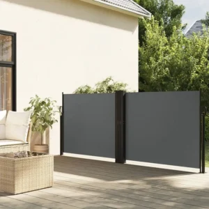 Pergola Legno Tenda laterale retrattile antracite 140x1200 cm
