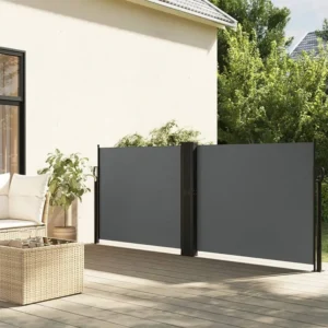 Pergola Legno Tenda laterale retrattile antracite 100x1000 cm